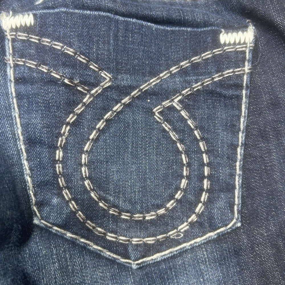 Big Star Miki Jeans Womens 31R (36x32) Blue Denim Distressed Bootcut Low Rise - Picture 10 of 16